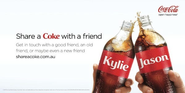 Example of a successful UGC Campiagn: Share a Coke